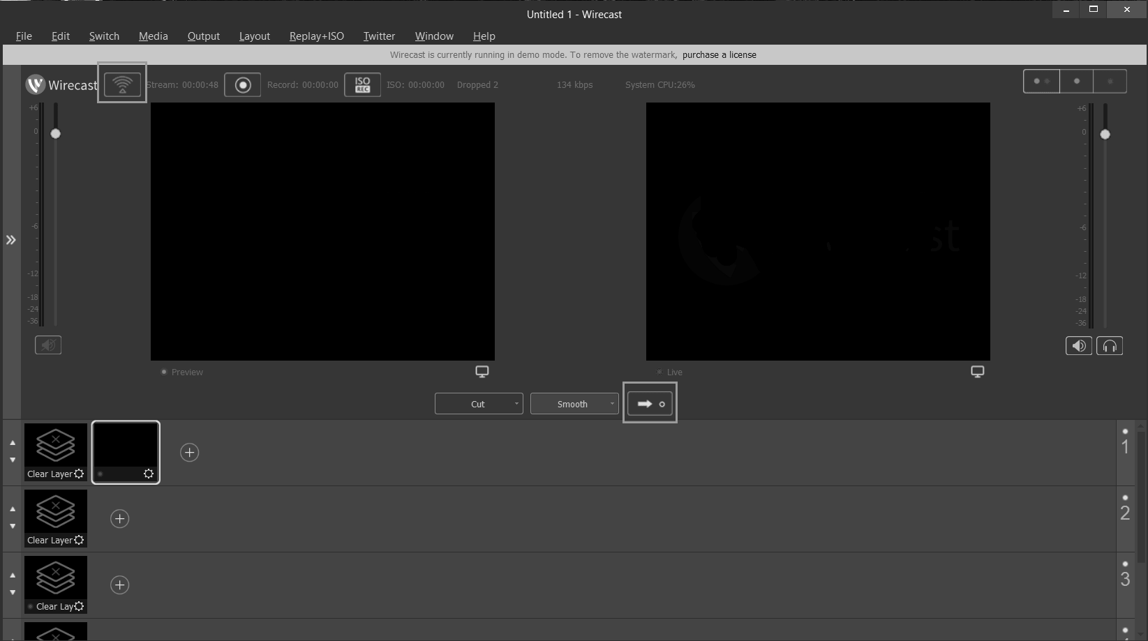 Публикация в Wirecast modules-configuration